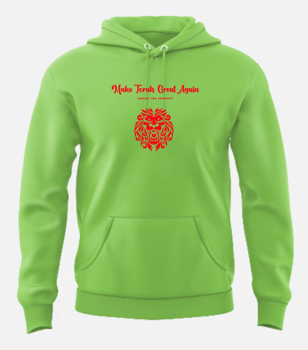 Make Torah Great Again (Hoodie)(Small face Lion)