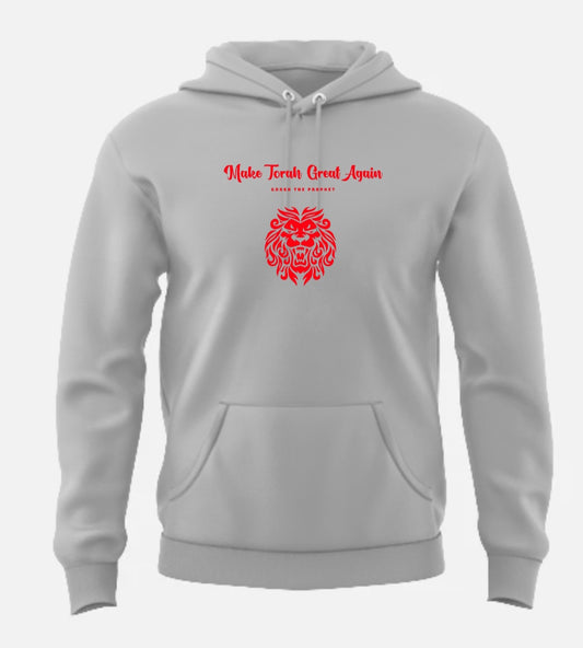 Make Torah Great Again (Hoodie)(Small face Lion)