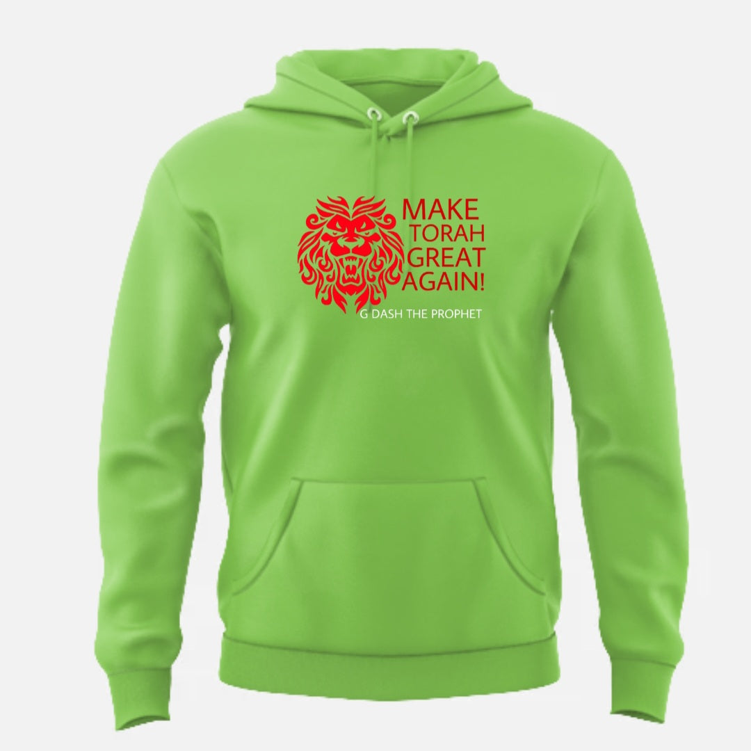Make Torah Great Again (hoodie)(Big Face Lion)